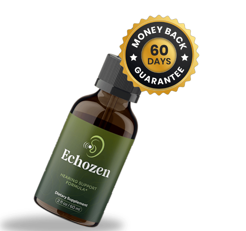 EchoZen natural hearing support supplement drop bottles